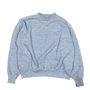 Vintage Champion Grey Blank 80s 90s USA Sweater Pullover Size Large